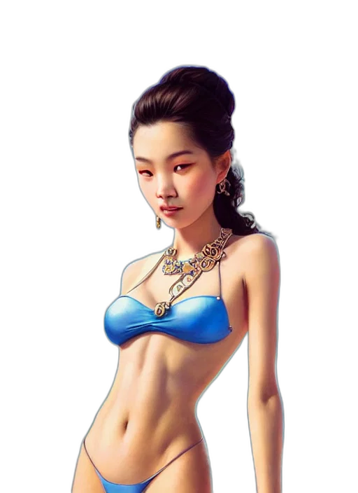 jewelry, dress, photorealistic, fantasy art transparent PNG cut-out