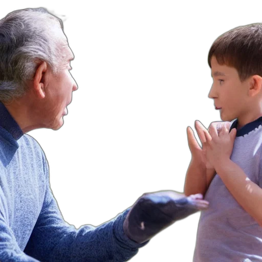 older, man, arguing, young transparent PNG cut-out