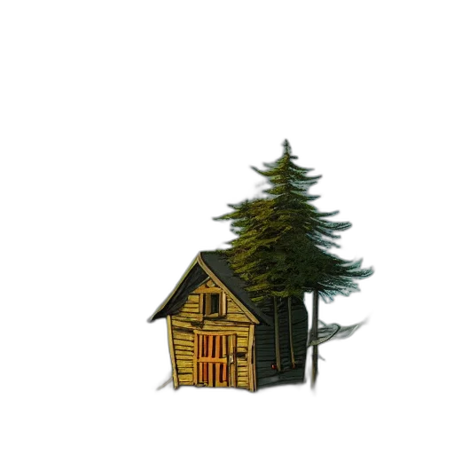 building, tree, furniture, concept art transparent PNG cut-out