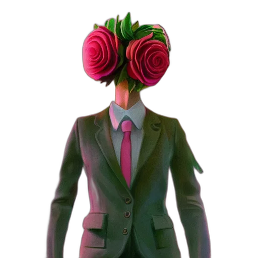 jacket, flower, mask, hat transparent PNG cut-out