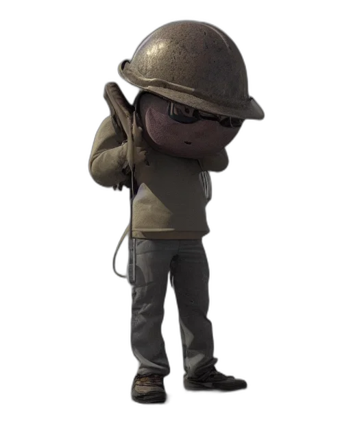 staff, hat, weapon, jacket transparent PNG cut-out
