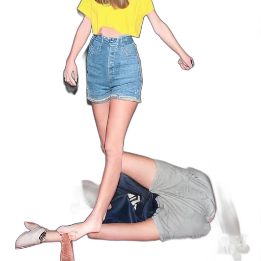 shoes, creature, dress, staff transparent PNG cut-out