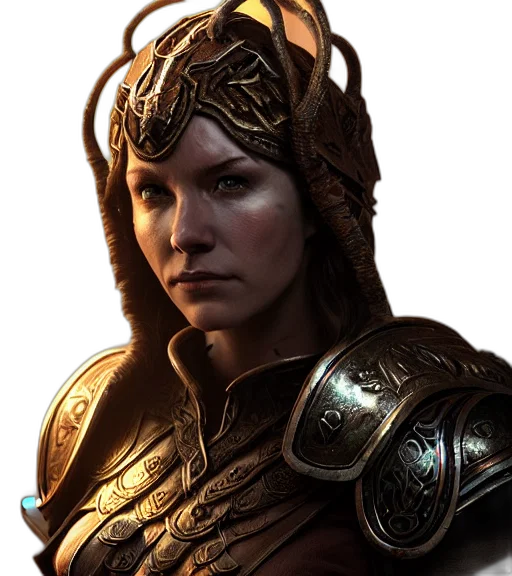 face, crown, staff, fantasy art transparent PNG cut-out
