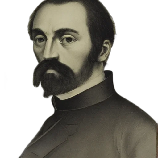 staff, face, photorealistic, oil painting transparent PNG cut-out