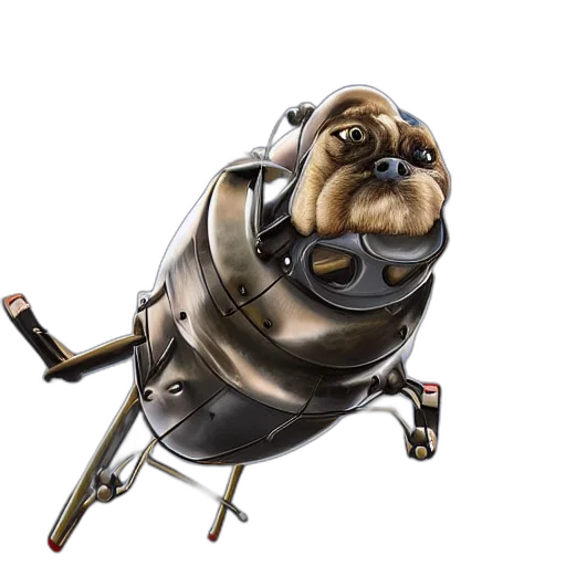 robot, animal, staff, concept art transparent PNG cut-out