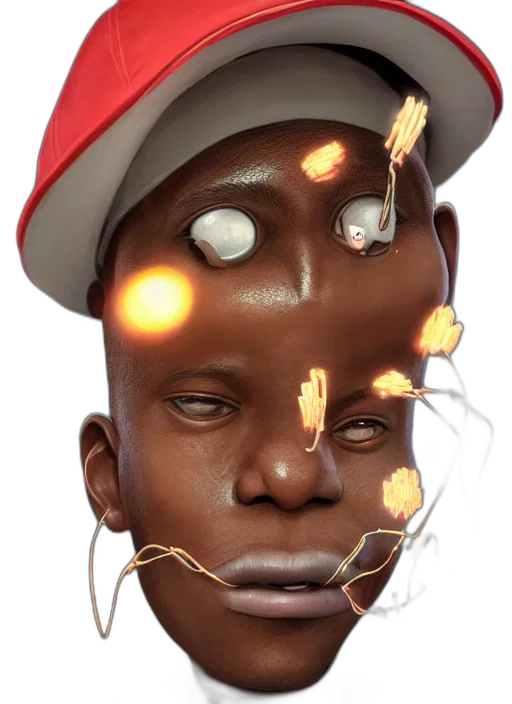 face, mask, hat, robot transparent PNG cut-out
