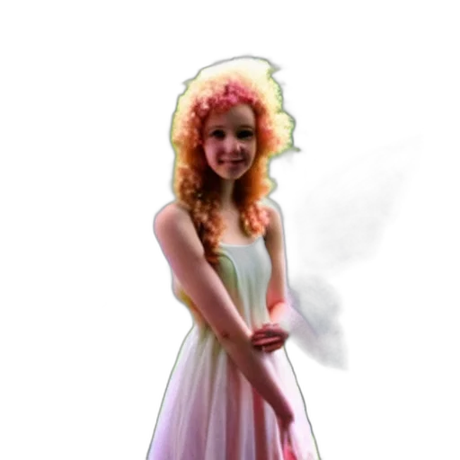 dress, crown, staff, flower transparent PNG cut-out