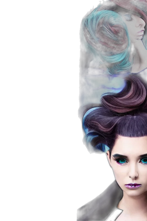 hair, concept art, photorealistic, fantasy art transparent PNG cut-out