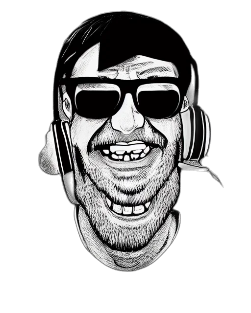 face, cartoon, comic book art, pencil sketch transparent PNG cut-out