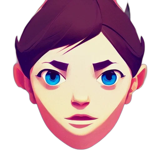 face, mask, cartoon, 3d render transparent PNG cut-out