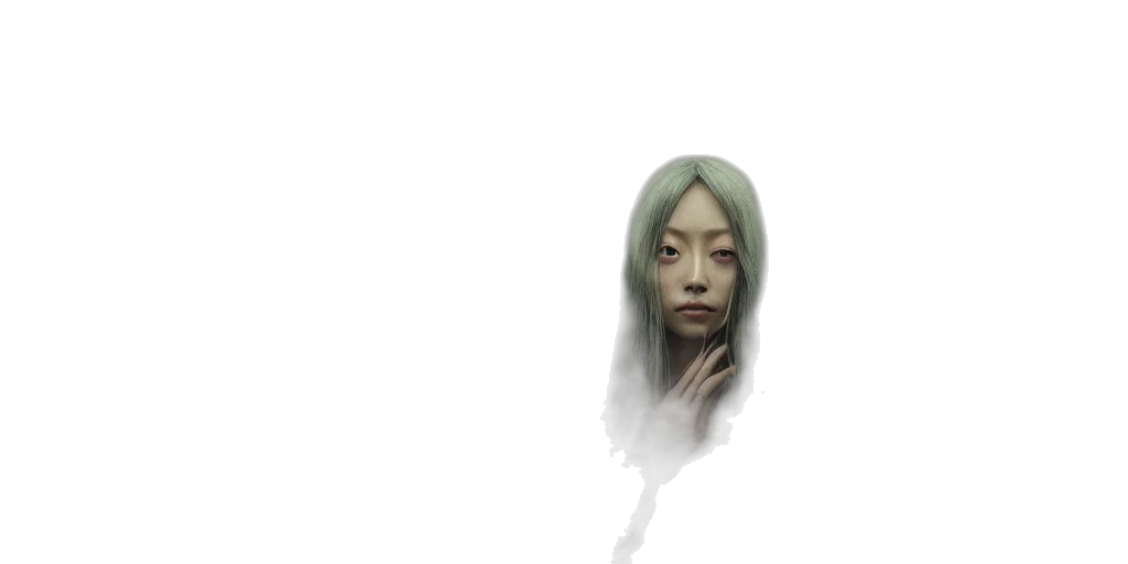 face, mask, creature, hair transparent PNG cut-out