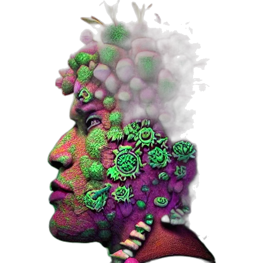 crown, face, mask, flower transparent PNG cut-out