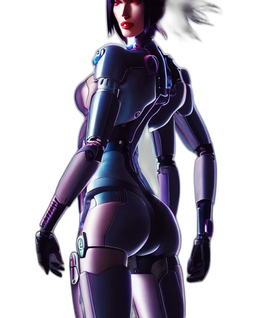 robot, weapon, jacket, cyberpunk transparent PNG cut-out