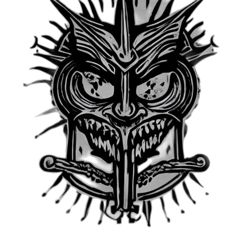 mask, crown, face, creature transparent PNG cut-out