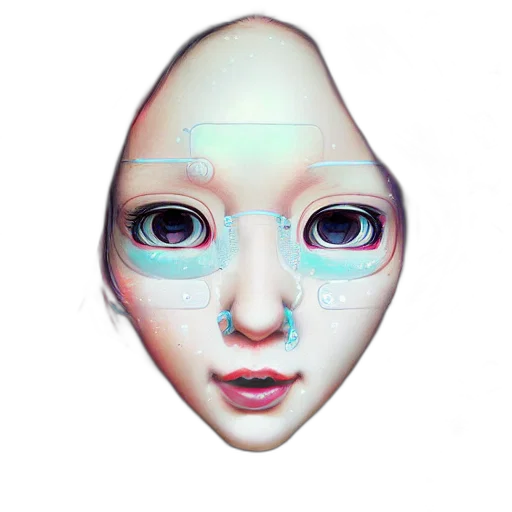 mask, face, robot, creature transparent PNG cut-out