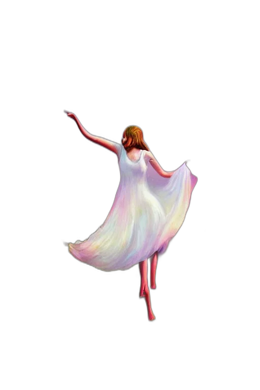 dress, hair, creature, concept art transparent PNG cut-out