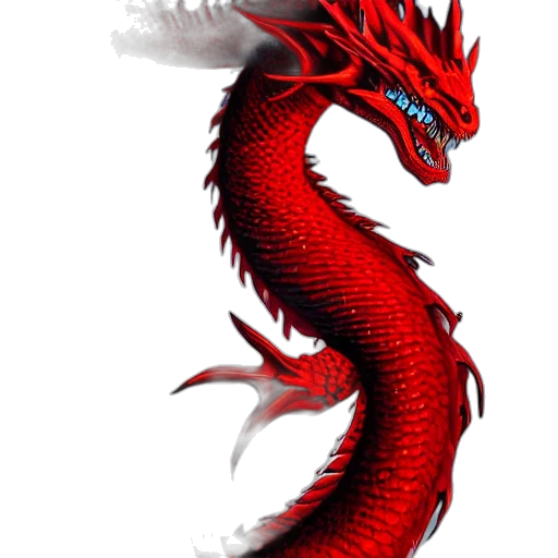 dragon, staff, creature, animal transparent PNG cut-out