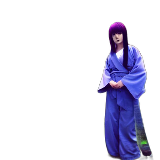dress, staff, 3d render, vaporwave transparent PNG cut-out