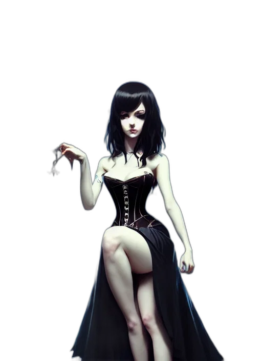 dress, fantasy art, concept art, comic book art transparent PNG cut-out