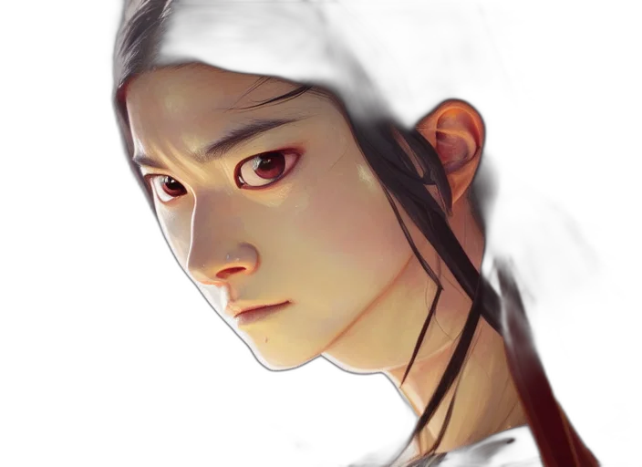 face, staff, mask, creature transparent PNG cut-out