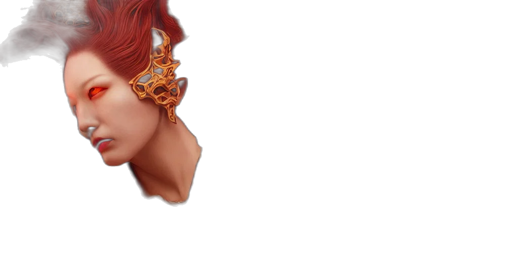 jewelry, face, crown, fantasy art transparent PNG cut-out