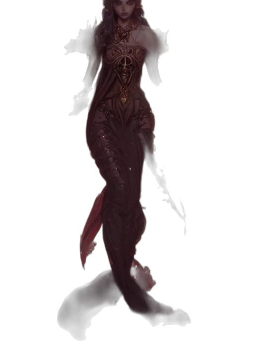 dress, creature, staff, dragon transparent PNG cut-out