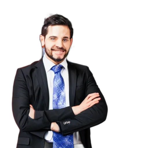 staff, jacket, face, photorealistic transparent PNG cut-out