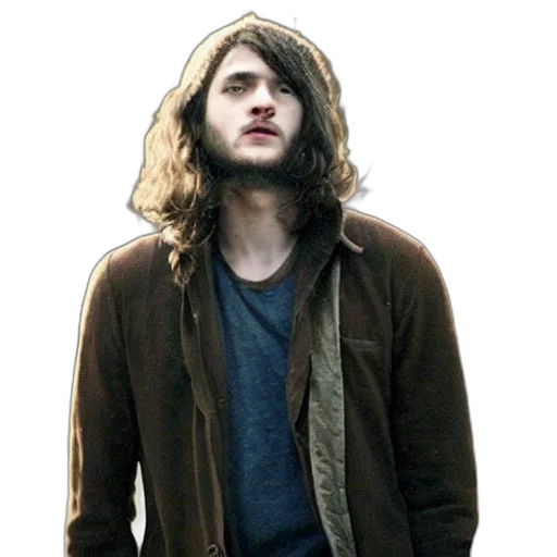 jacket, hair, face, photorealistic transparent PNG cut-out