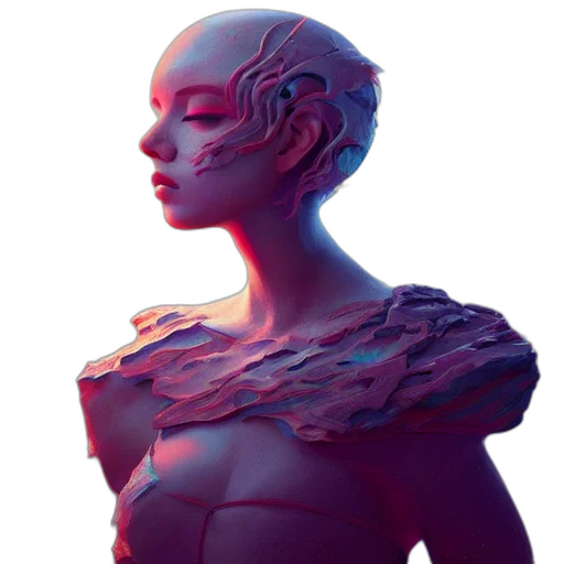 robot, dress, creature, crown transparent PNG cut-out