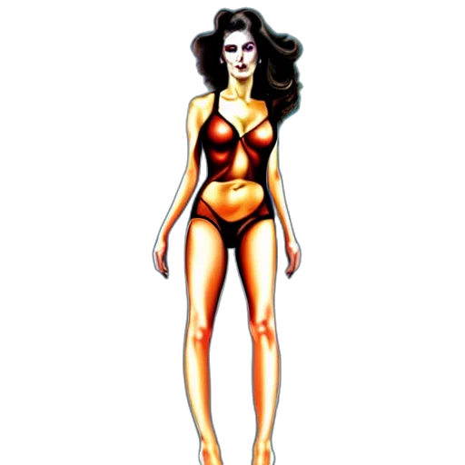 dress, jewelry, staff, creature transparent PNG cut-out
