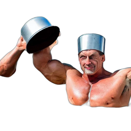 hat, crown, robot, weapon transparent PNG cut-out