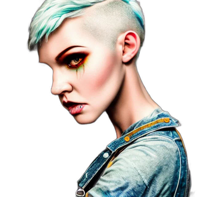 face, hair, robot, jewelry transparent PNG cut-out