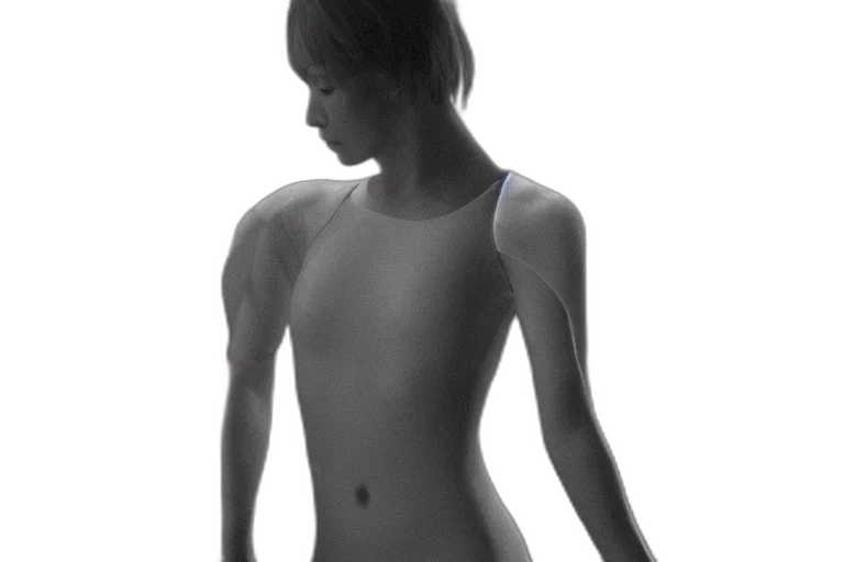 dress, jewelry, robot, 3d render transparent PNG cut-out