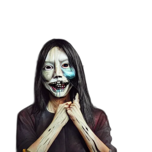 mask, face, creature, staff transparent PNG cut-out