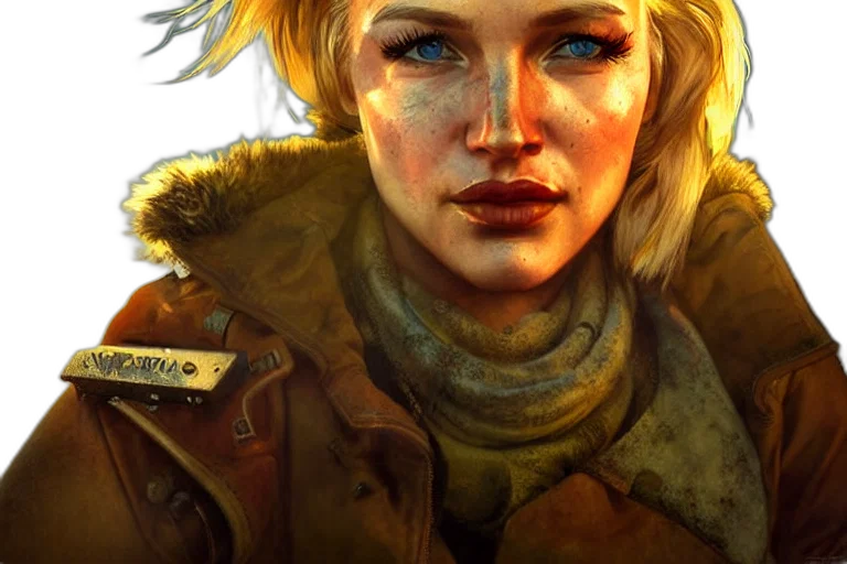 face, jacket, weapon, concept art transparent PNG cut-out