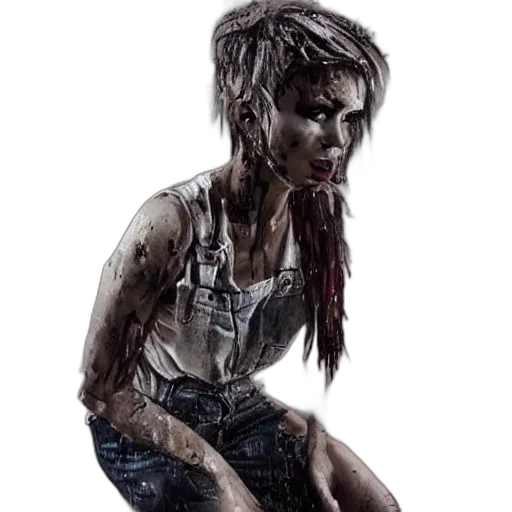hair, creature, concept art, cyberpunk transparent PNG cut-out