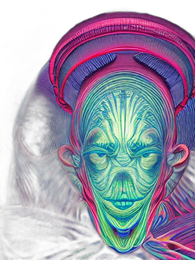 face, mask, creature, concept art transparent PNG cut-out