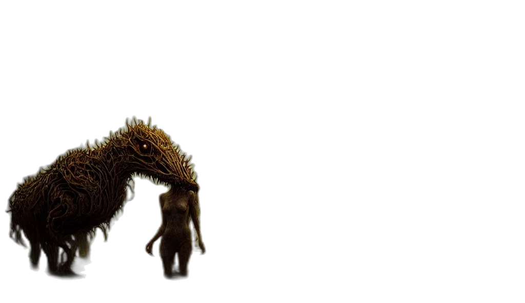 creature, dragon, animal, hair transparent PNG cut-out
