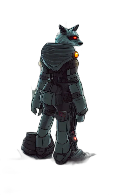 robot, jacket, creature, weapon transparent PNG cut-out