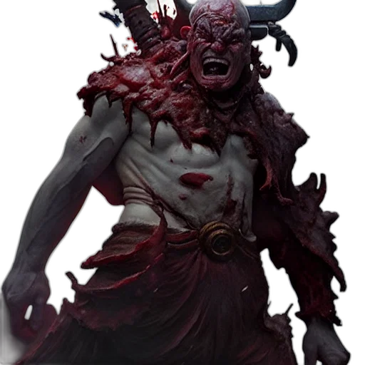 creature, mask, staff, concept art transparent PNG cut-out
