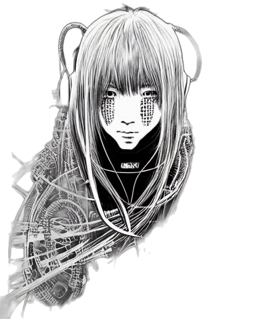 mask, face, robot, hair transparent PNG cut-out