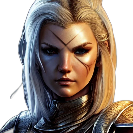 face, fantasy art, comic book art, concept art transparent PNG cut-out