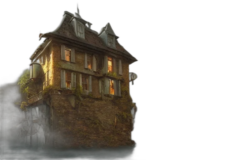 building, concept art, 3d render, fantasy art transparent PNG cut-out