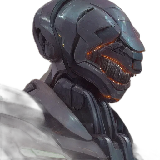 robot, face, mask, creature transparent PNG cut-out