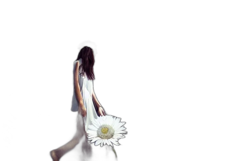 dress, flower, photorealistic, concept art transparent PNG cut-out