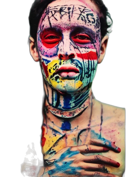 mask, face, creature, photorealistic transparent PNG cut-out