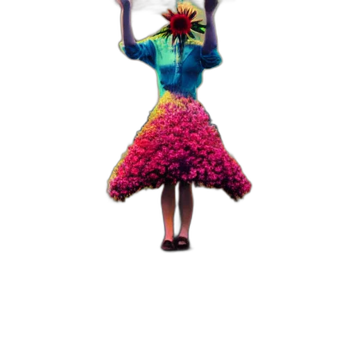 flower, dress, jacket, umbrella transparent PNG cut-out