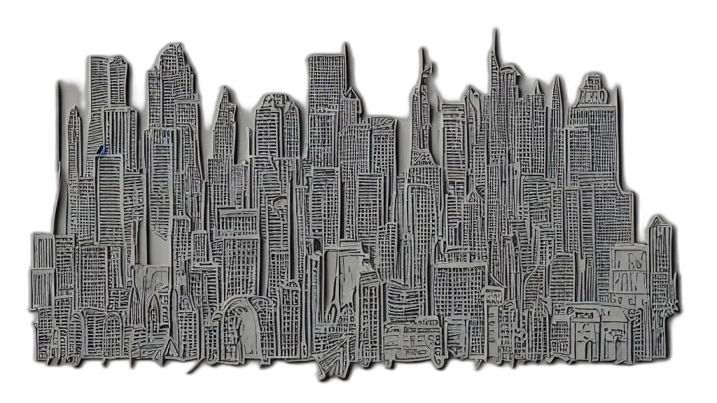 building, 3d render, concept art, comic book art transparent PNG cut-out