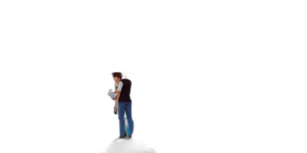 robot, staff, bottle, jacket transparent PNG cut-out