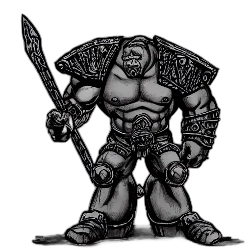 concept art, fantasy art, comic book art, pencil sketch transparent PNG cut-out